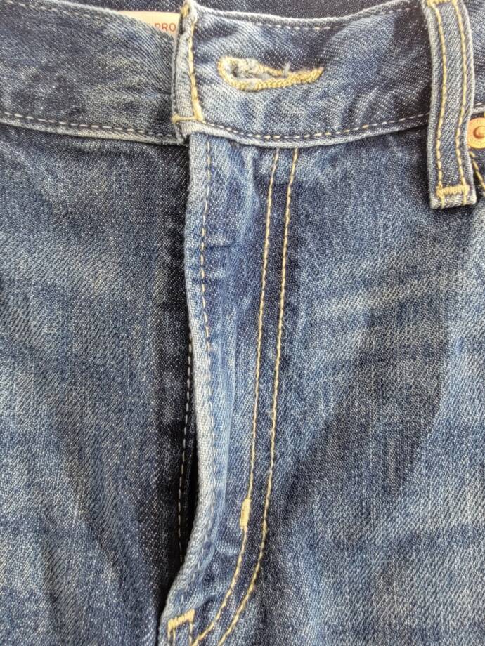 Levi's Premium Low Pro Straight Jeans Women's 29 Breathe Out Button Zip Closure