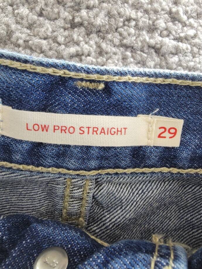 Levi's Premium Low Pro Straight Jeans Women's 29 Breathe Out Button Zip Closure