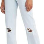 Levi's Low Pro Classic Straight-Leg High Rise Jeans Women's 32 Charlie Won Denim