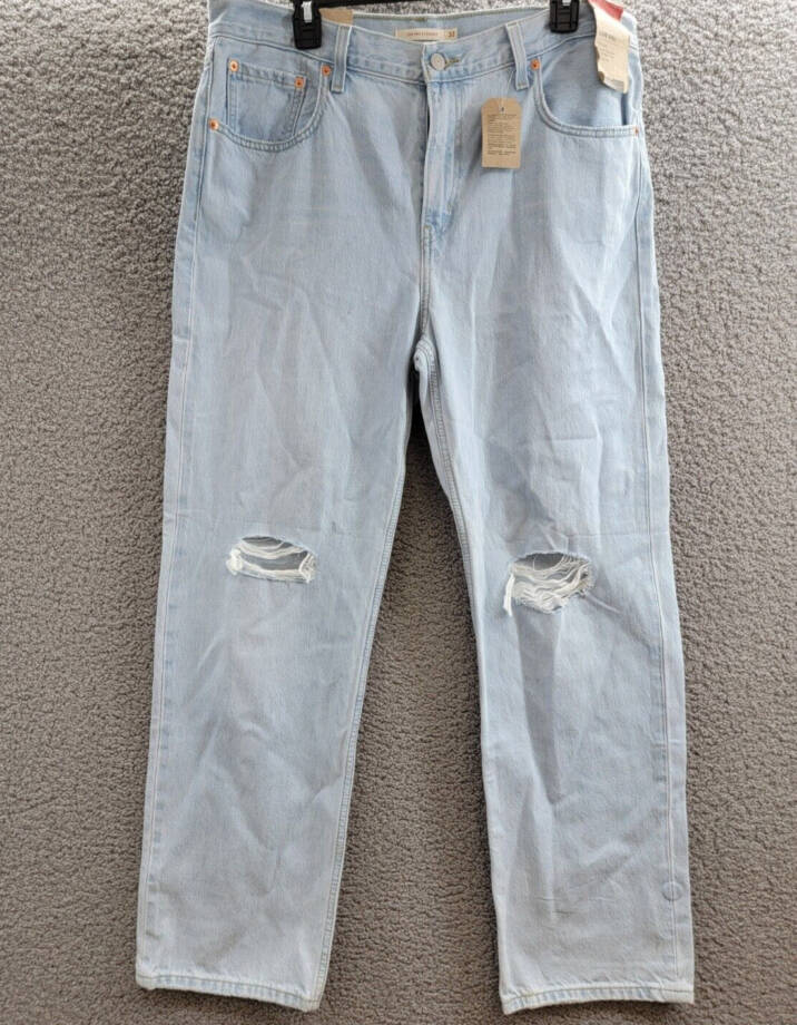 Levi's Low Pro Classic Straight-Leg High Rise Jeans Women's 32 Charlie Won Denim