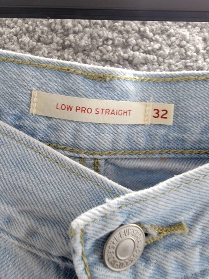 Levi's Low Pro Classic Straight-Leg High Rise Jeans Women's 32 Charlie Won Denim
