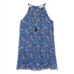 Rare Editions Sleeveless Pleated Chiffon Dress Big Girls 12 Multi Back Button~