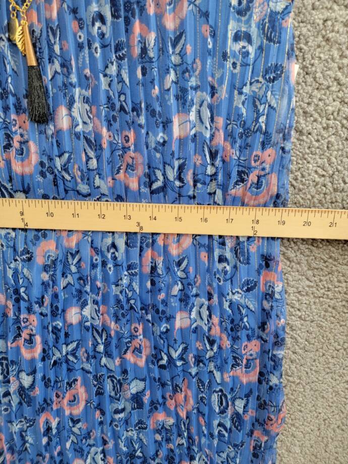 Rare Editions Sleeveless Pleated Chiffon Dress Big Girls 12 Multi Back Button~
