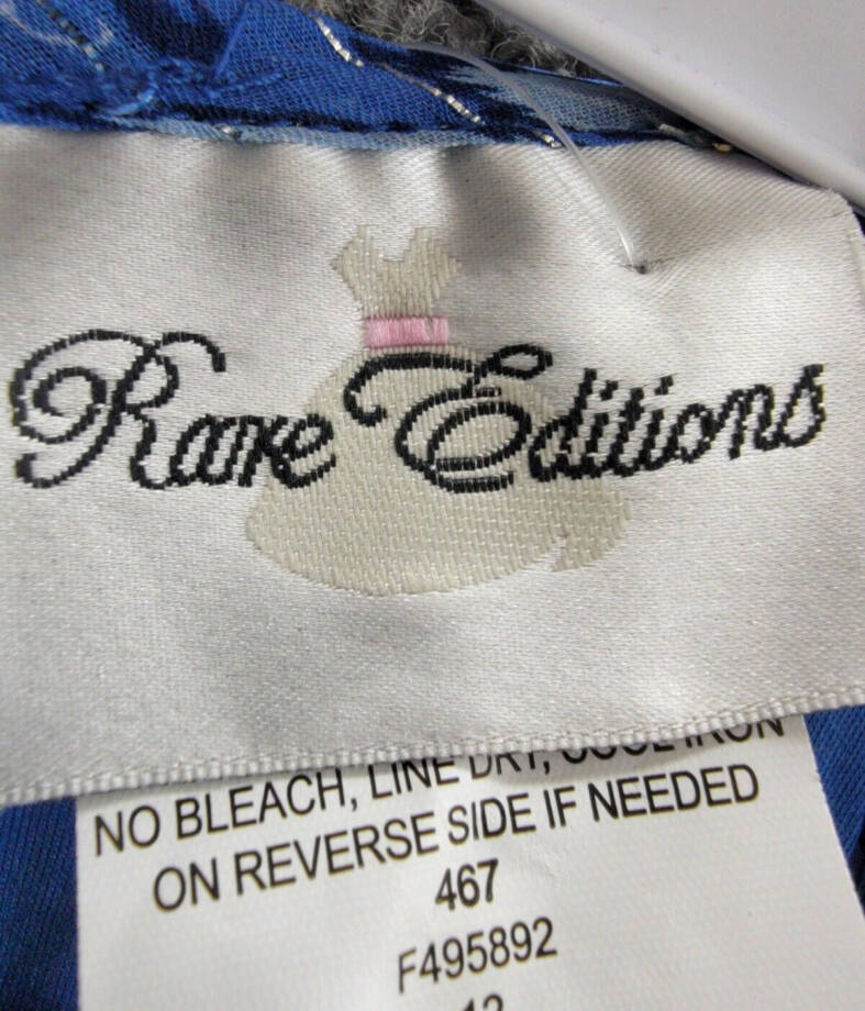 Rare Editions Sleeveless Pleated Chiffon Dress Big Girls 12 Multi Back Button~
