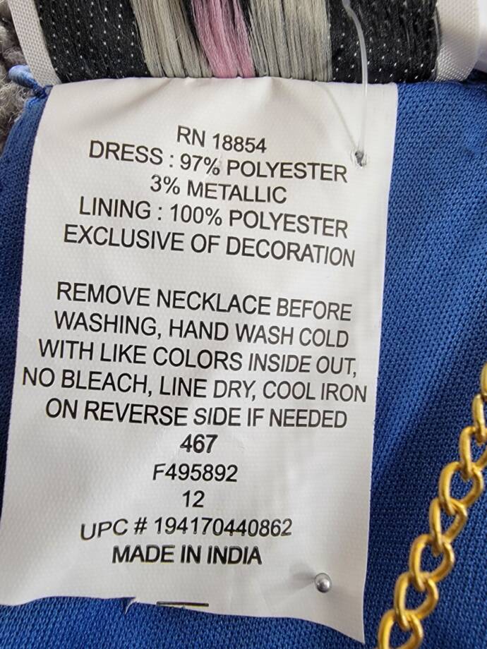 Rare Editions Sleeveless Pleated Chiffon Dress Big Girls 12 Multi Back Button~