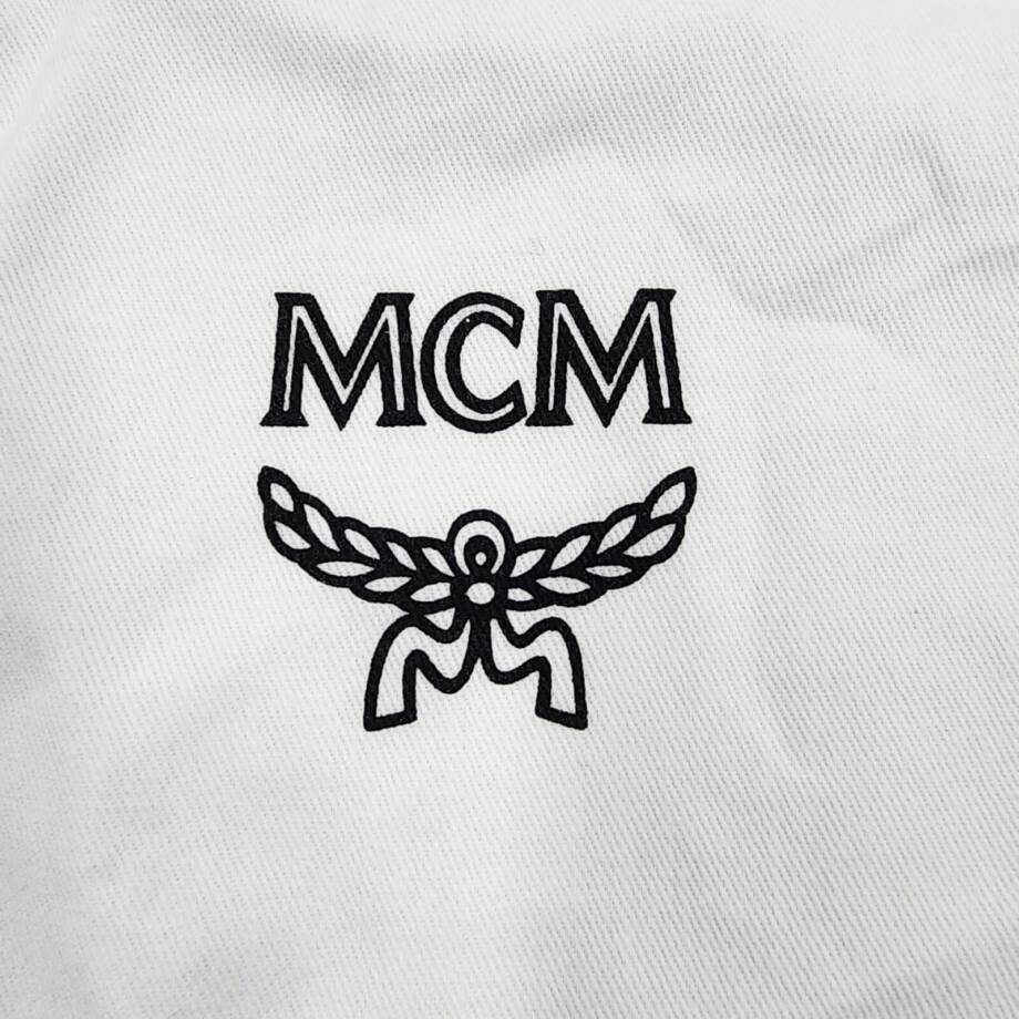 MCM Munchen Dust Protection Bag 7.5 x 6.5 White Drawstring Top Closure