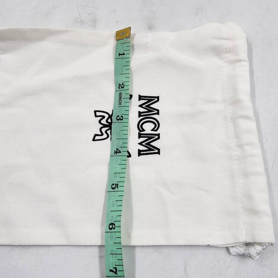 MCM Munchen Dust Protection Bag 7.5 x 6.5 White Drawstring Top Closure