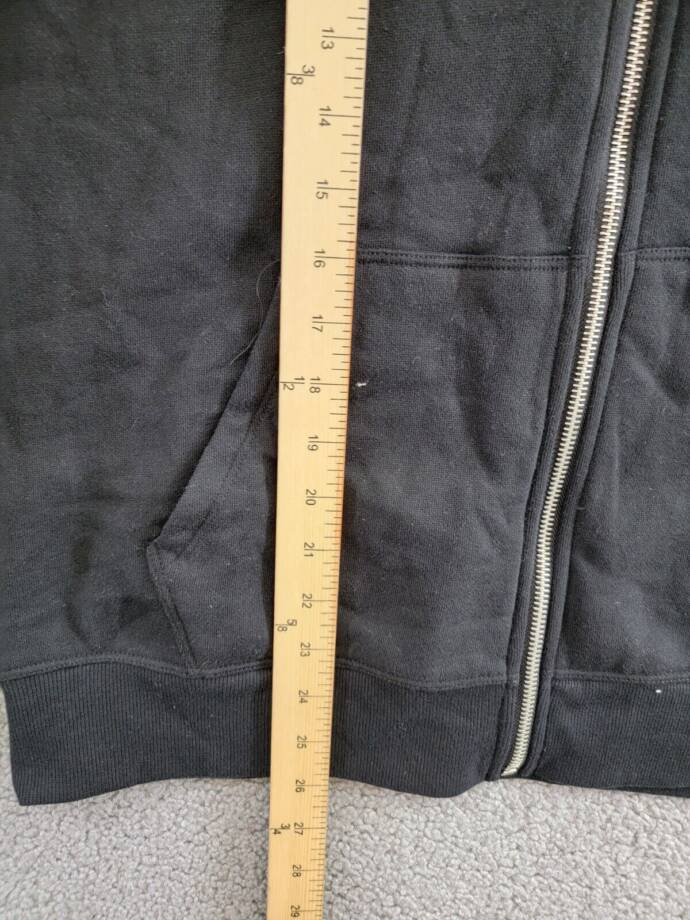 Tommy Hilfiger Sport Zip-Front Logo Hoodie Women's S Black Kangaroo Pocket L/S