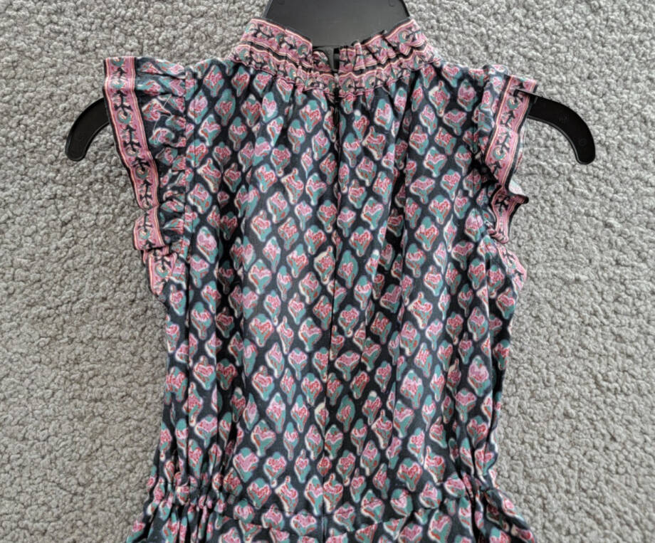 Sea Donna Printed Flutter Sleeve Romper Girls' 4Y Multi Stand Collar Zip Closure
