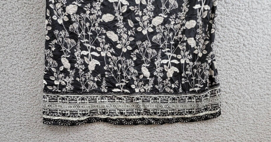Style & Co Cold Shoulder Peasant Dress Women's M Nocturnal Black 3/4 Sleeve
