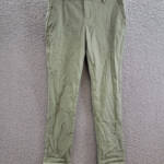 Tommy Hilfiger Hampton Stretch Slim Chino Pants Women's 4 Olive Zip Hook & Bar