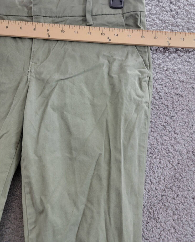 Tommy Hilfiger Hampton Stretch Slim Chino Pants Women's 4 Olive Zip Hook & Bar