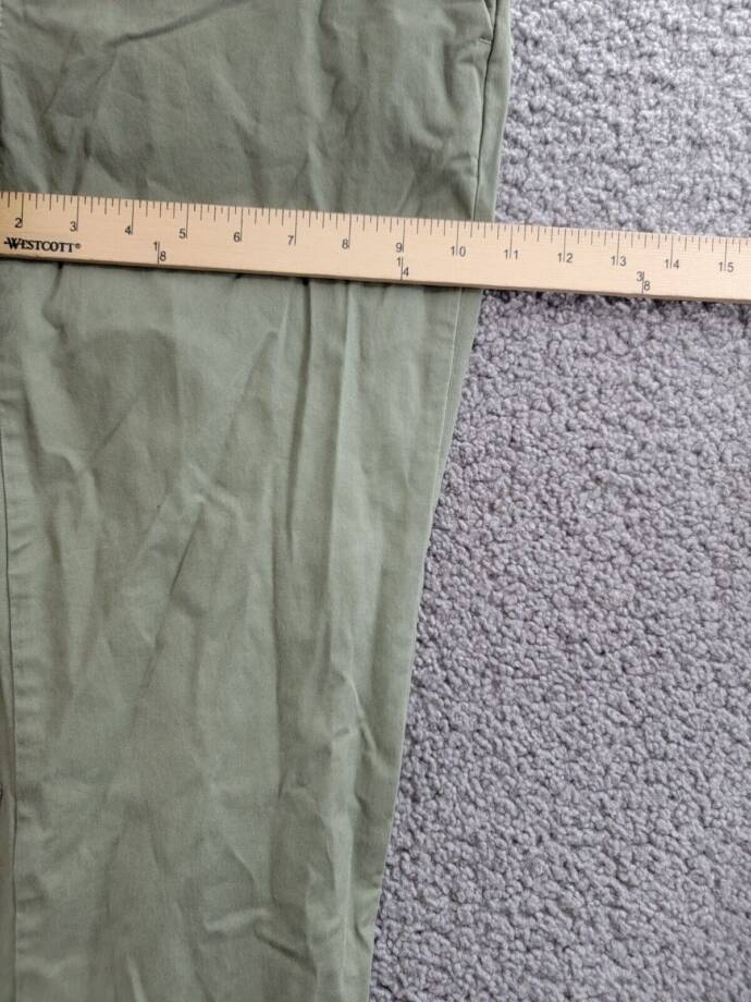 Tommy Hilfiger Hampton Stretch Slim Chino Pants Women's 4 Olive Zip Hook & Bar