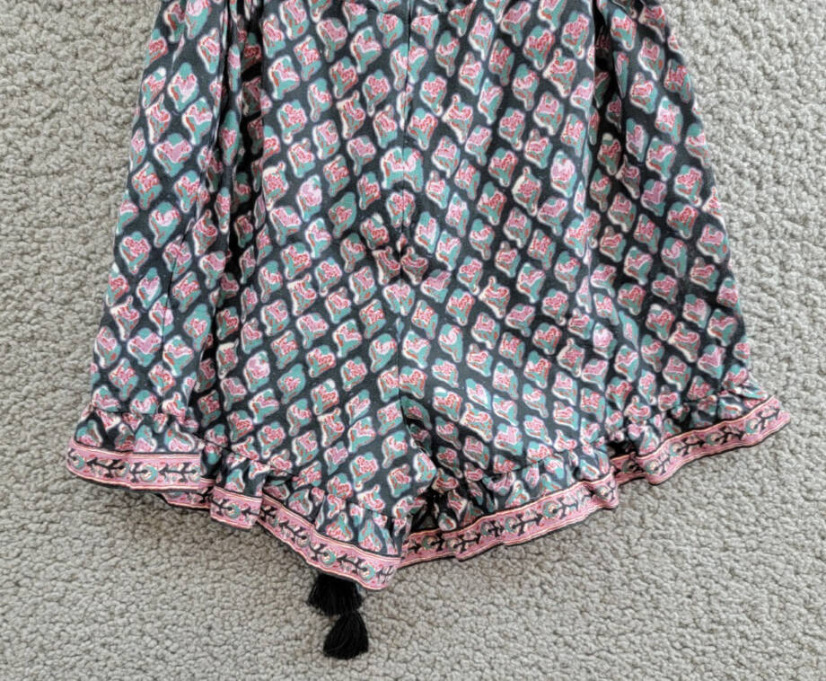 Sea Donna Printed Flutter Sleeve Romper Girls' 4Y Multi Stand Collar Zip Closure