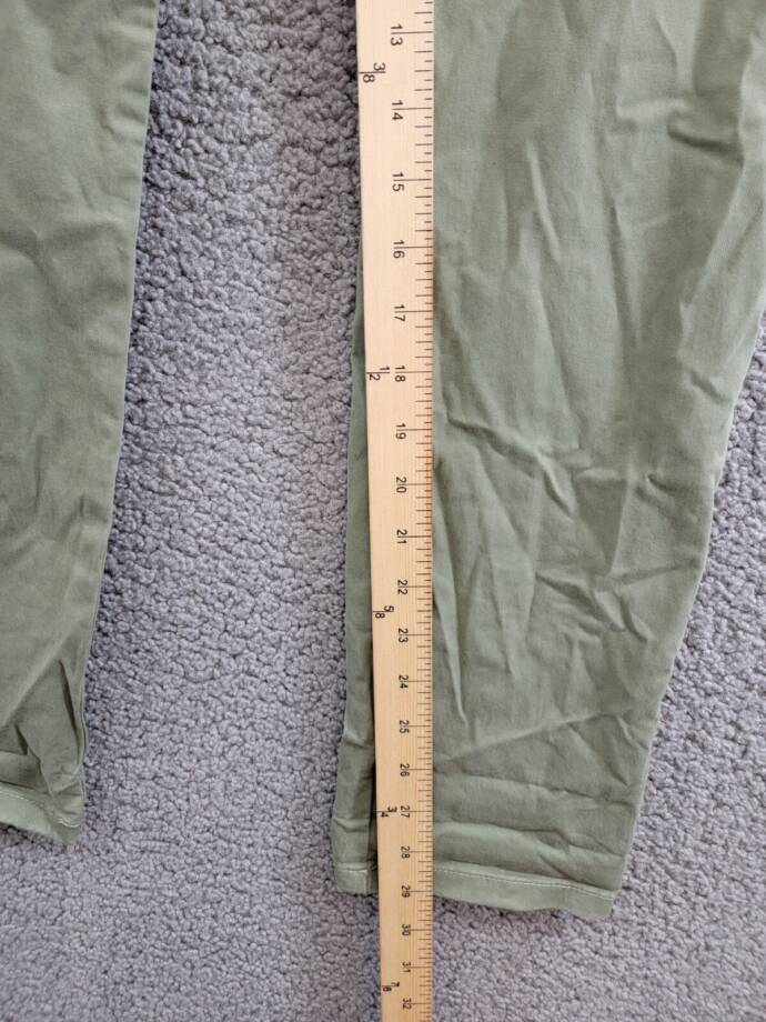 Tommy Hilfiger Hampton Stretch Slim Chino Pants Women's 4 Olive Zip Hook & Bar