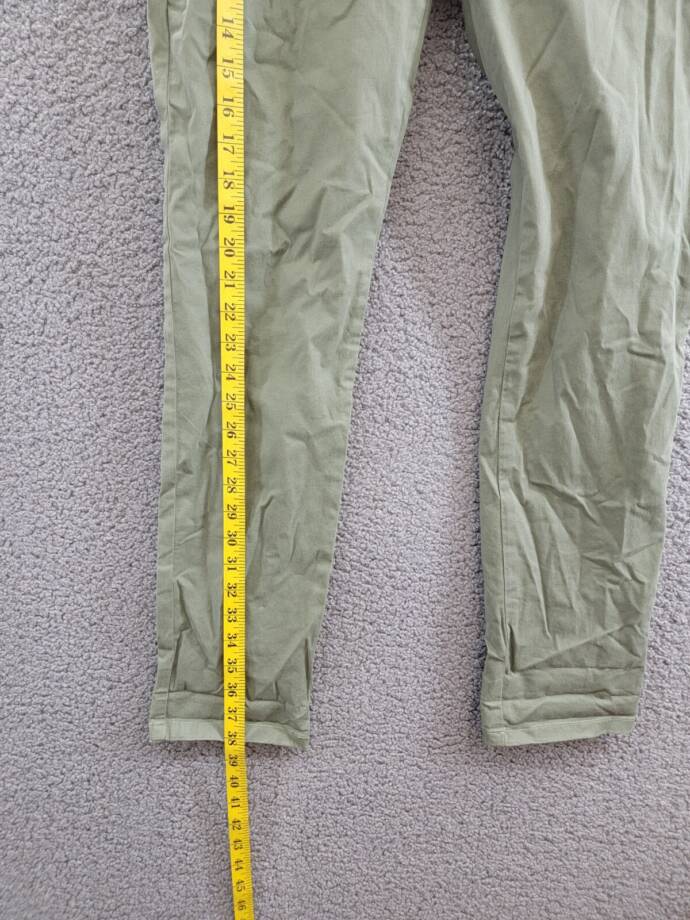 Tommy Hilfiger Hampton Stretch Slim Chino Pants Women's 4 Olive Zip Hook & Bar