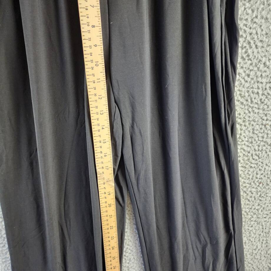 NY Collection Petite Short 3/4 Sleeve Belted Wide Leg Jumpsuit Women's PL Black