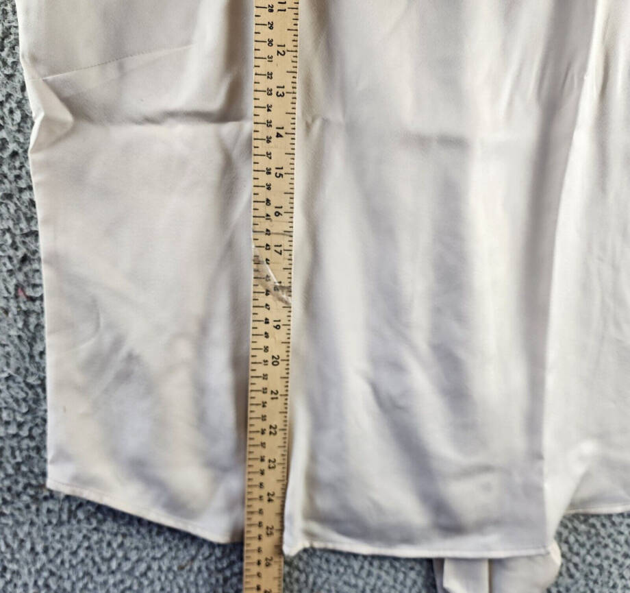 Tommy Hilfiger Sleeveless Tie-Neck Top Women's XL Soft White Back Button Closure