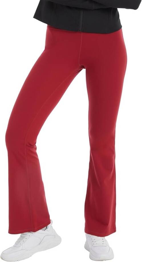 Champion Soft Touch Pull-on Flare-Leg Pants Women's L Cardinal Elastic Waistband
