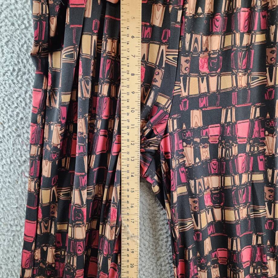 24seven Comfort Apparel Plus Size Elastic Waist Palazzo Pants Women's 2X Multi