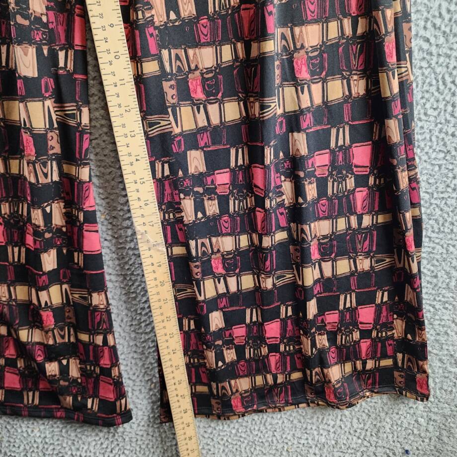 24seven Comfort Apparel Plus Size Elastic Waist Palazzo Pants Women's 2X Multi