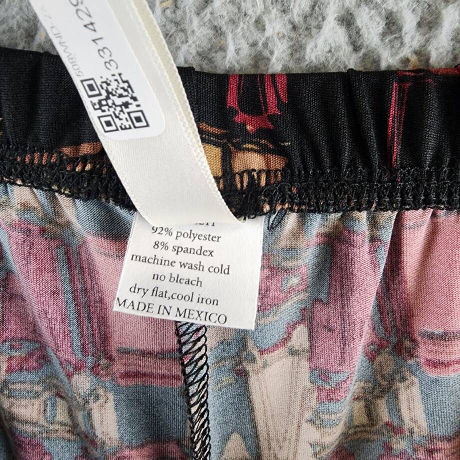 24seven Comfort Apparel Plus Size Elastic Waist Palazzo Pants Women's 2X Multi