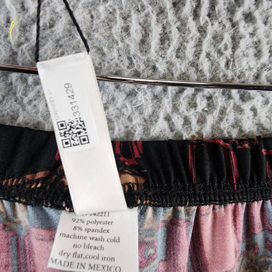 24seven Comfort Apparel Plus Size Elastic Waist Palazzo Pants Women's 2X Multi