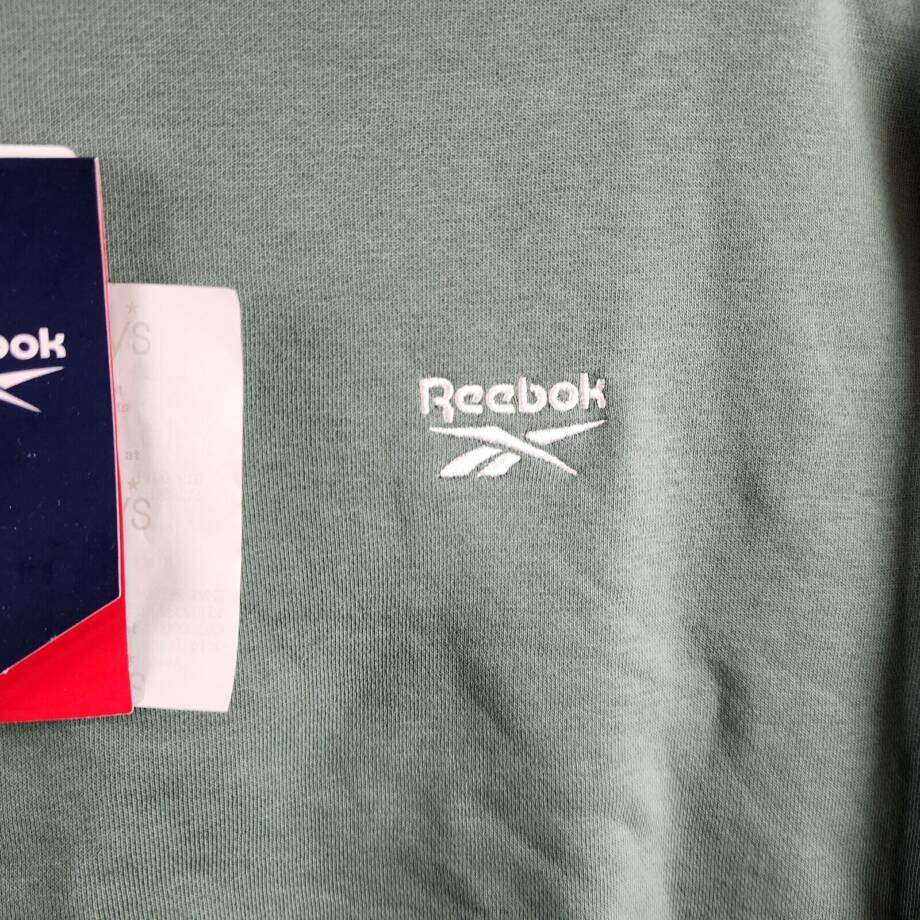 Reebok Identity Fleece Mock Neck Sweatshirt Women's M Green Long Sleeve Pullover