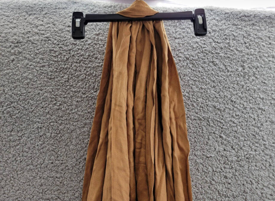 Calvin Klein Solid Satin-Feel Pashmina Scarf Women's One Size Luggage