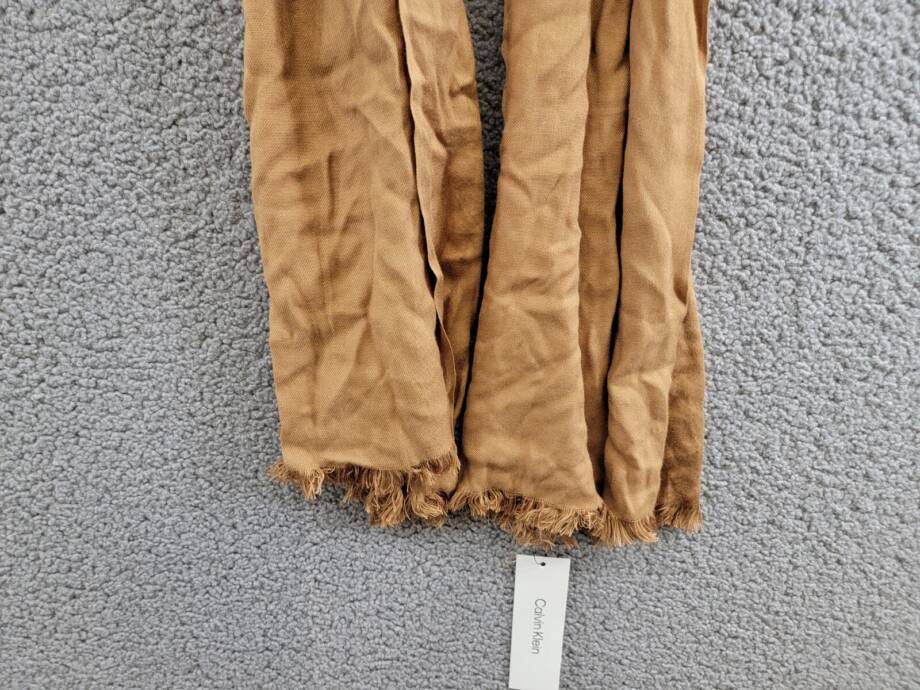 Calvin Klein Solid Satin-Feel Pashmina Scarf Women's One Size Luggage