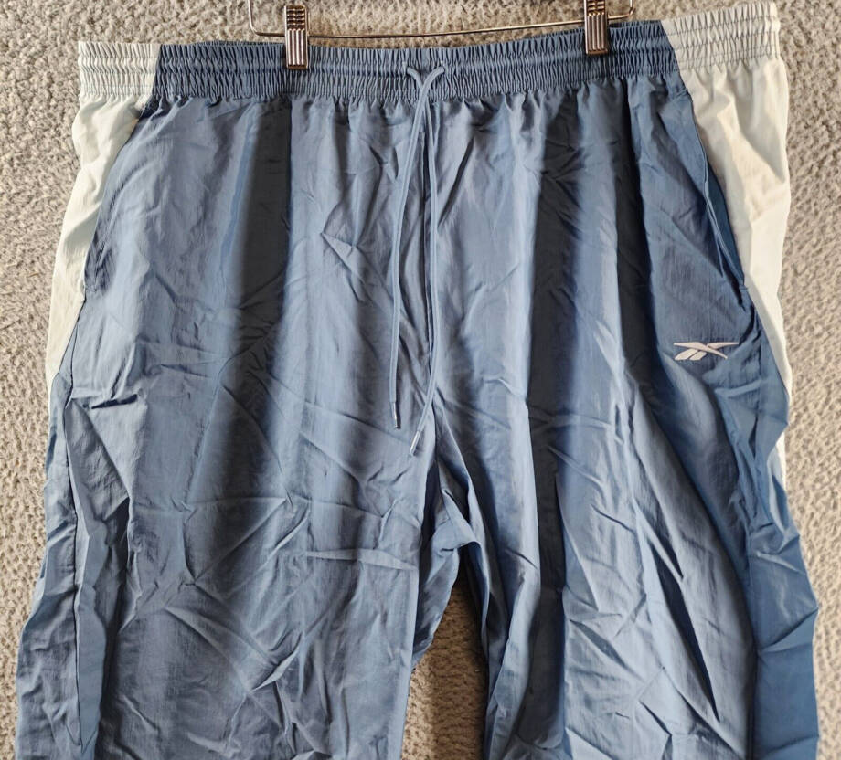 Reebok Plus Size Pull-On Logo Woven Track Pants Women's 4X/26-28W Blue Slate