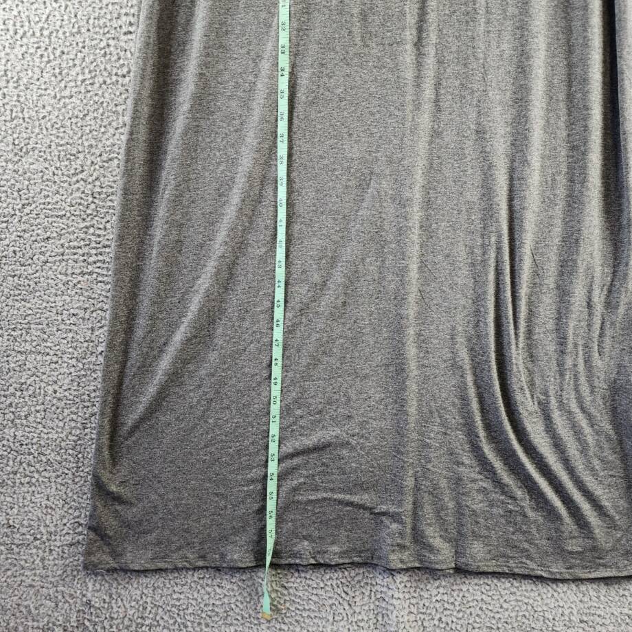 24seven Comfort Apparel Plus Side Slit Fitted Maxi Dress Women's 3X Gray Heather