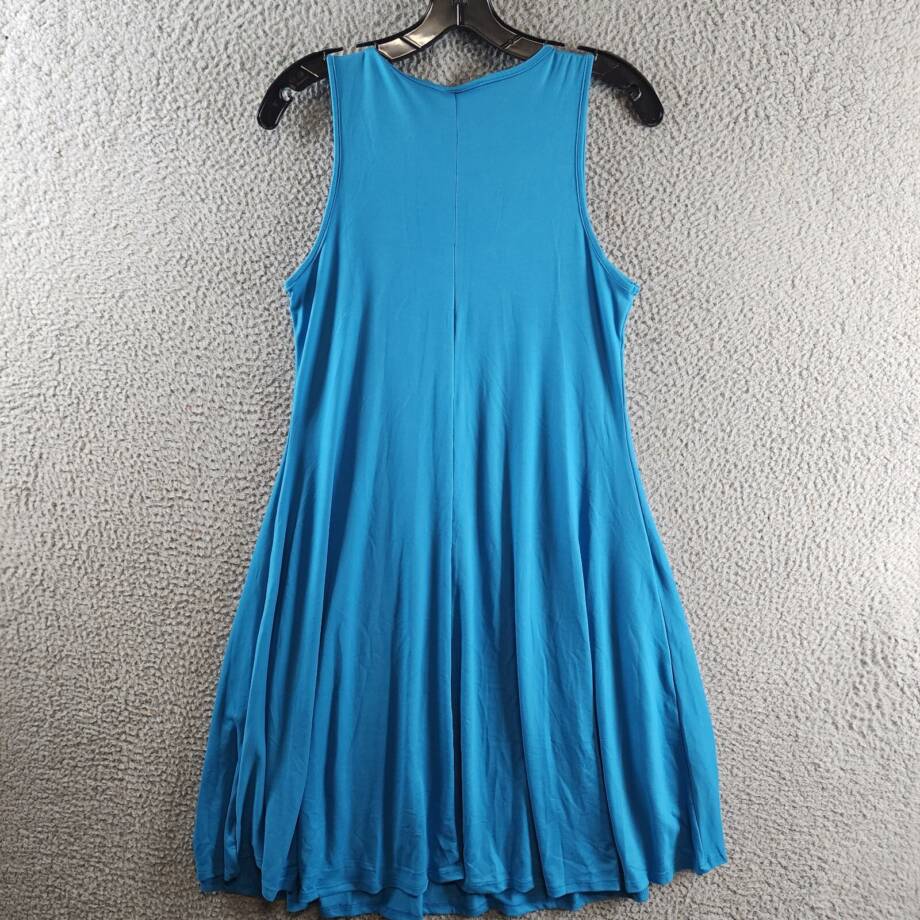 24seven Comfort Apparel Sleeveless Fit and Flare Skater Dress Women's M Sapphire