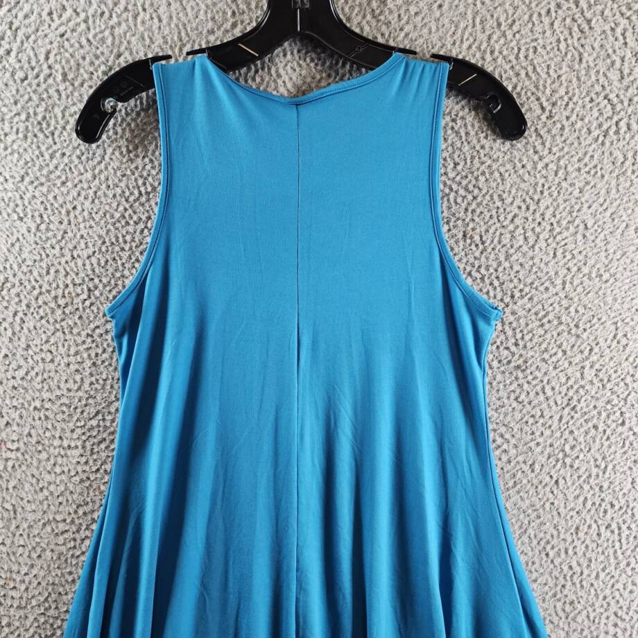 24seven Comfort Apparel Sleeveless Fit and Flare Skater Dress Women's M Sapphire