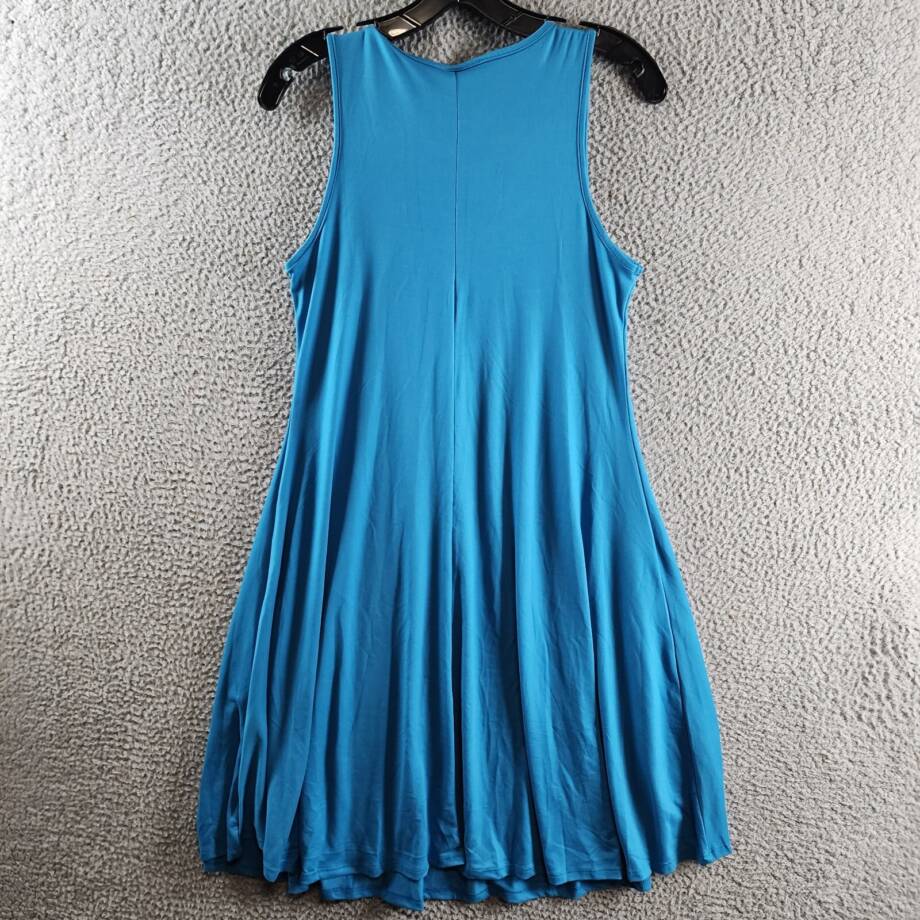 24seven Comfort Apparel Sleeveless Fit and Flare Skater Dress Women's M Sapphire