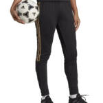 adidas Reflective Tiro 23 Track Pants Women's XS Black/Gold Elastic Waist PullOn