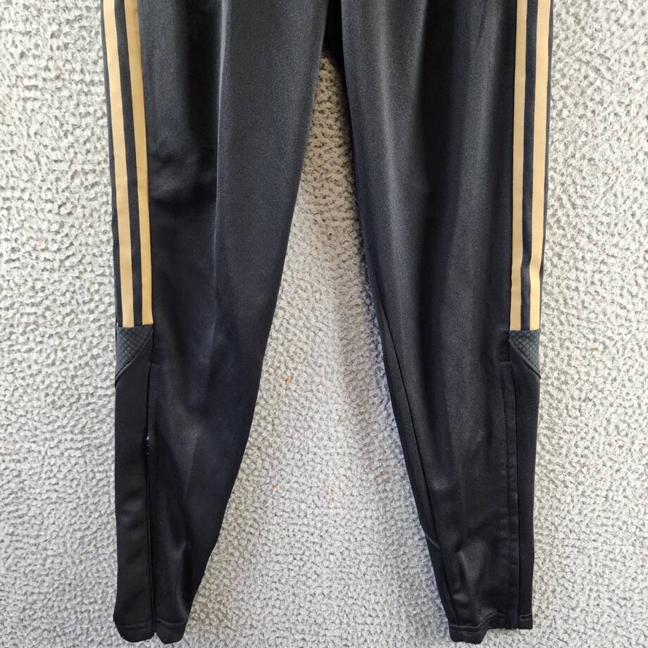 adidas Reflective Tiro 23 Track Pants Women's XS Black/Gold Elastic Waist PullOn