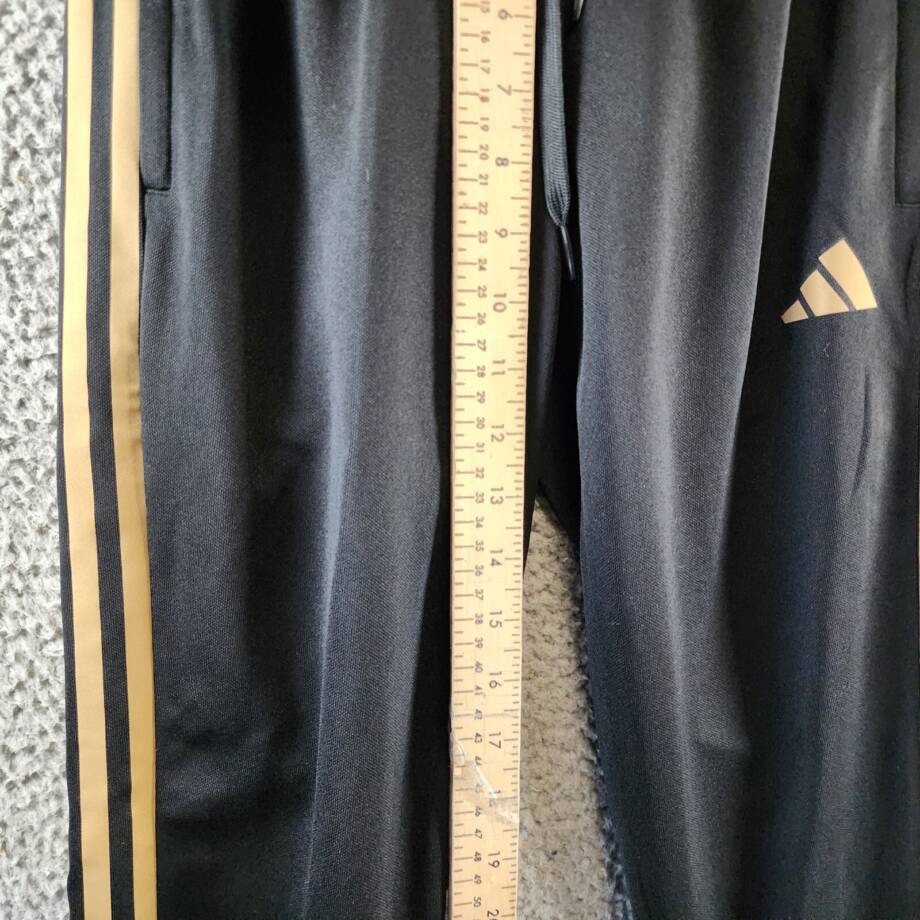 adidas Reflective Tiro 23 Track Pants Women's XS Black/Gold Elastic Waist PullOn