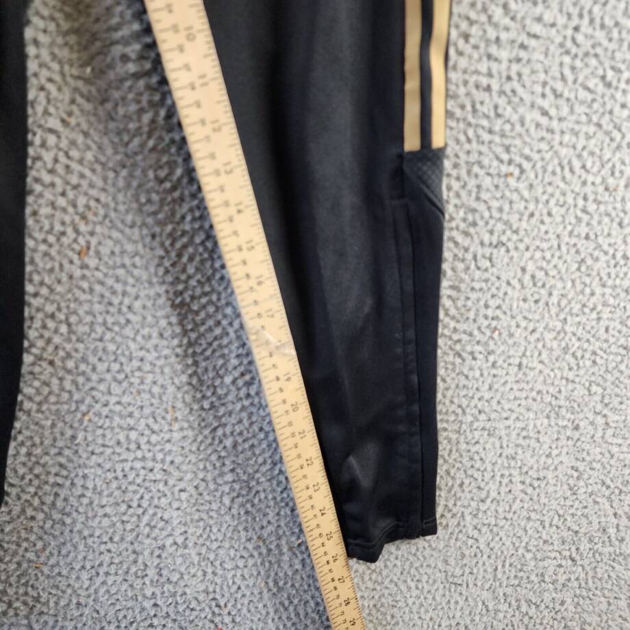 adidas Reflective Tiro 23 Track Pants Women's XS Black/Gold Elastic Waist PullOn