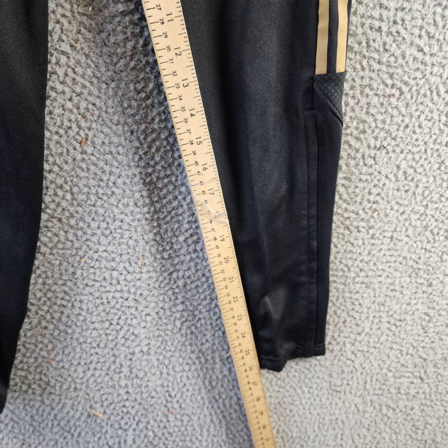 adidas Reflective Tiro 23 Track Pants Women's XS Black/Gold Elastic Waist PullOn