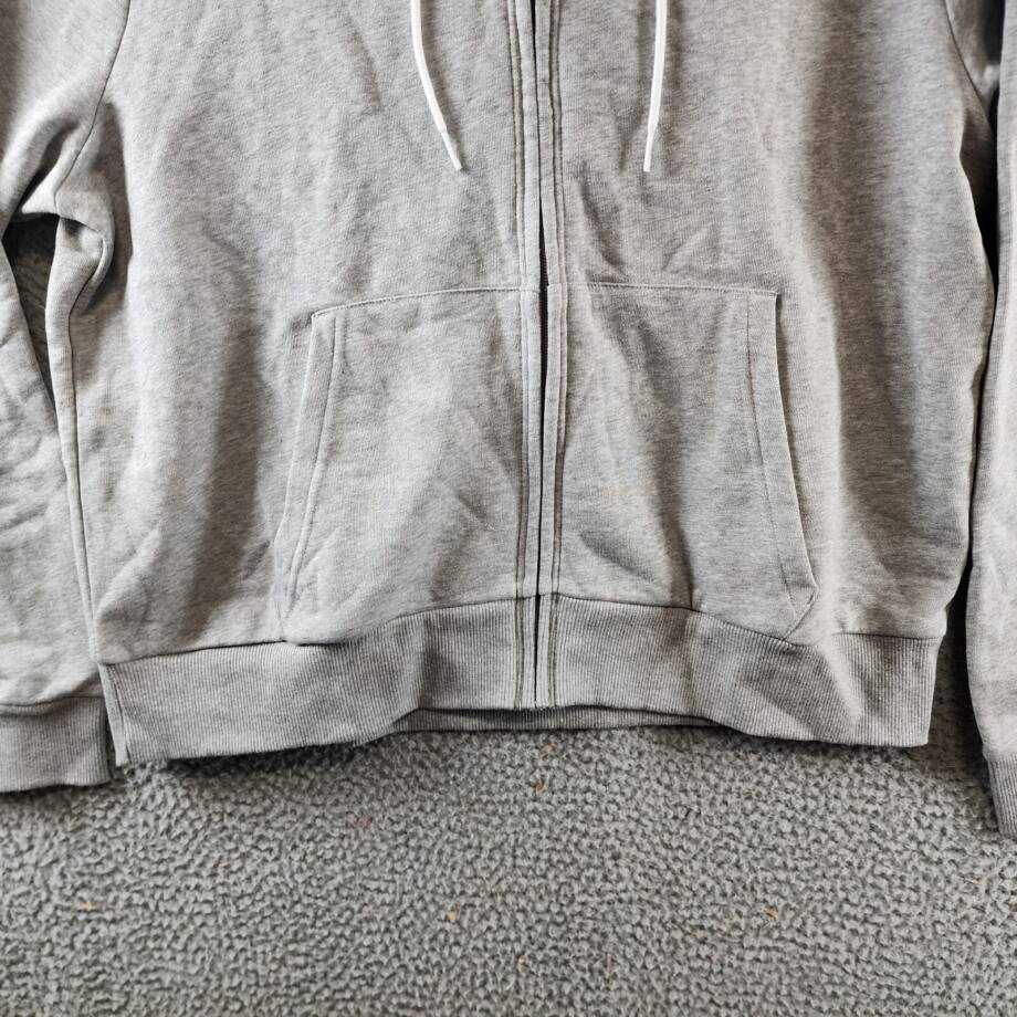 Reebok Plus French Terry Zip-Front Hoodie Women's 1X/16W Medium Grey Heather