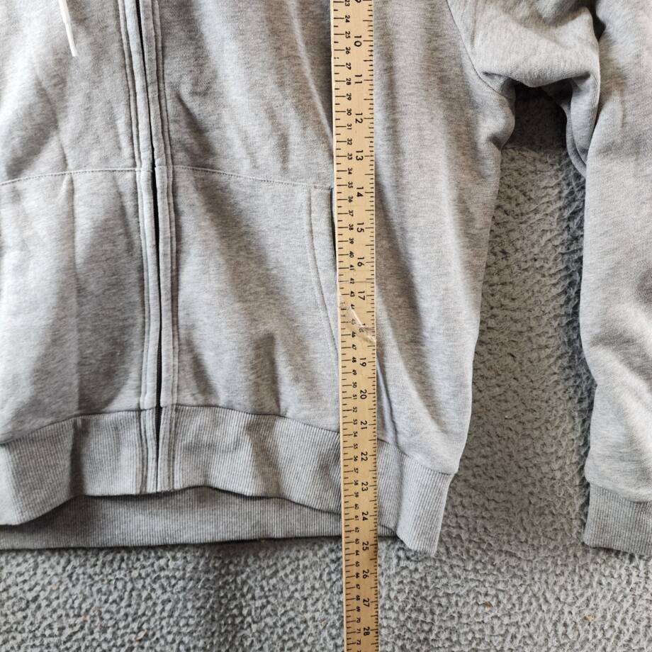 Reebok Plus French Terry Zip-Front Hoodie Women's 1X/16W Medium Grey Heather