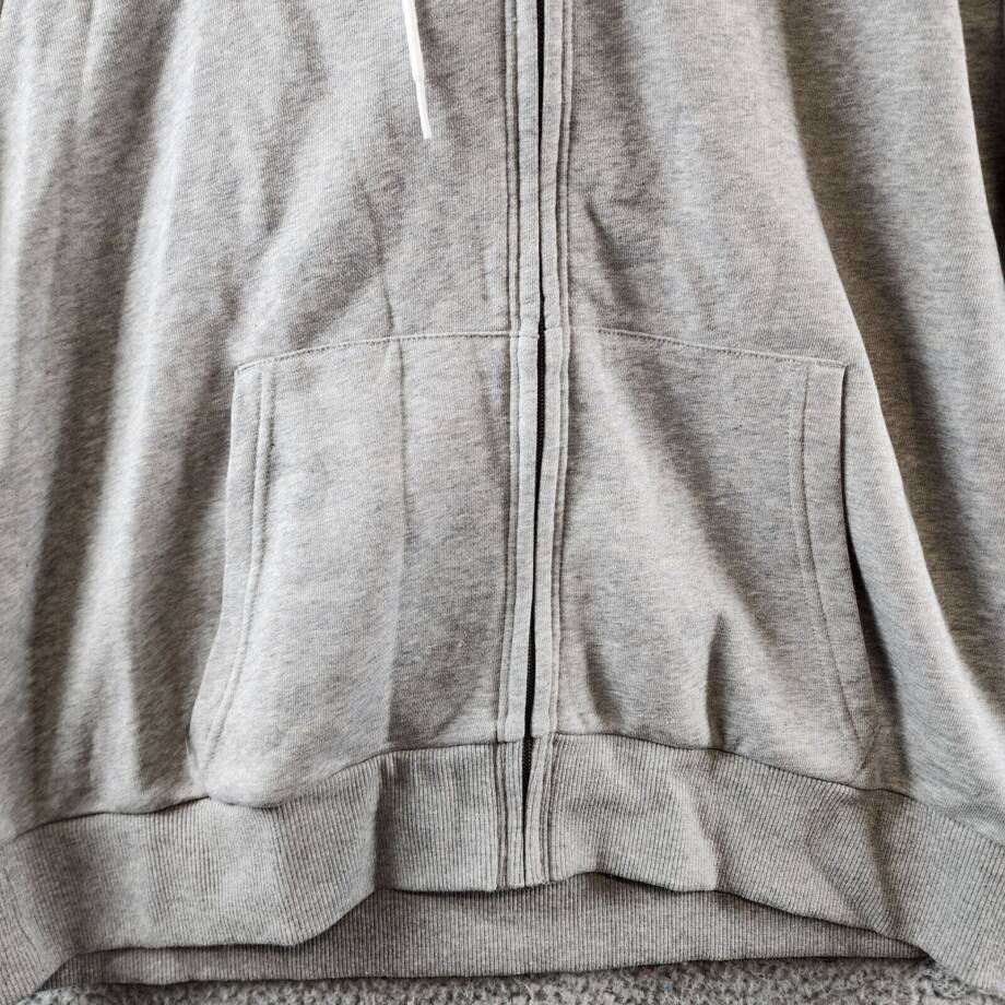 Reebok Plus French Terry Zip-Front Hoodie Women's 1X/16W Medium Grey Heather
