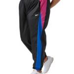 Reebok Plus Size Pull-On Logo Woven Track Pants Womens 4X Black Multi Colorblock