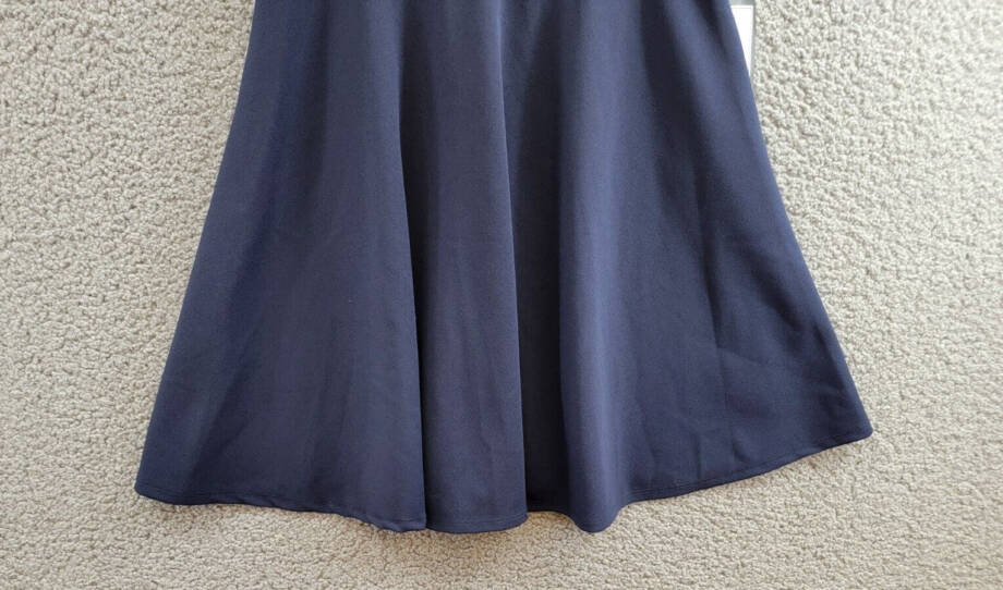 City Studio Lace-Top Dress Juniors' 3 Navy Crew Neck Short Sleeve Back Zip