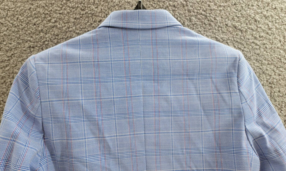 Tommy Hilfiger Stretch Deco Plaid Sport Coat Boys' 8 Academy Blue Notch Lapel