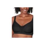Playtex 18 Hour Bounce Control Wirefree Bra Women's 42DD Black Adjustable Strap