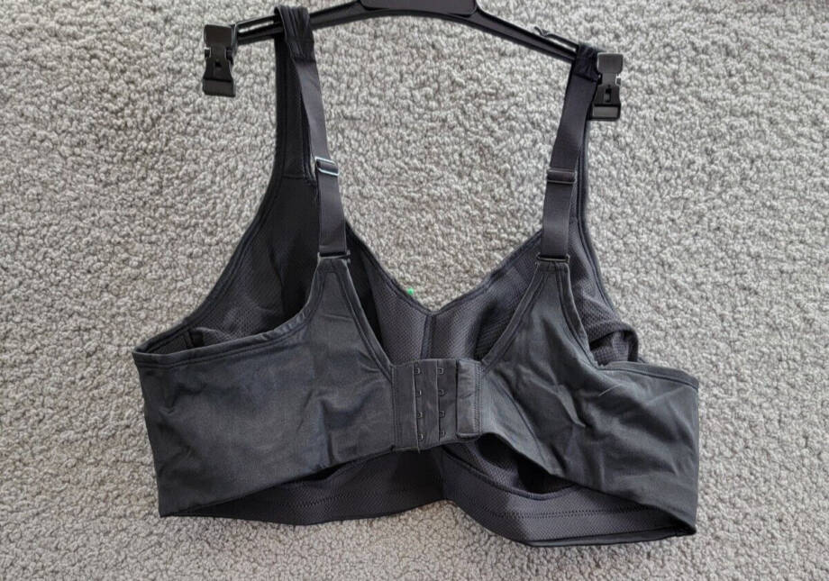 Playtex 18 Hour Bounce Control Wirefree Bra Women's 42DD Black Adjustable Strap