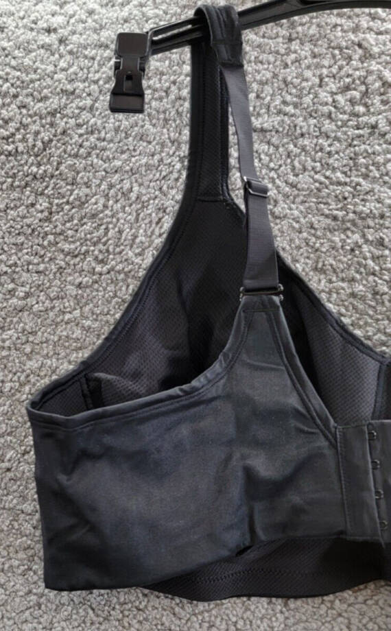 Playtex 18 Hour Bounce Control Wirefree Bra Women's 42DD Black Adjustable Strap