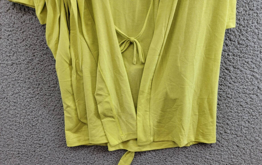 I.N.C. International Concepts Sparkle Robe Women's XS Lime Sparkle Tie Closure